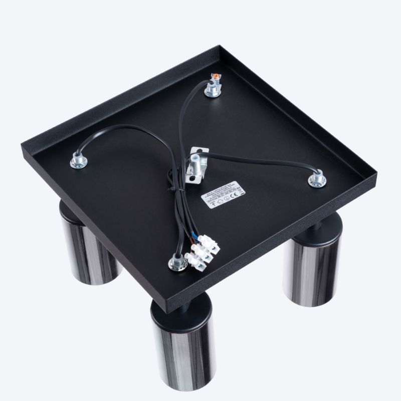 Plafon Sollux Lighting WINX 4 czarny/chrom 1 szt.