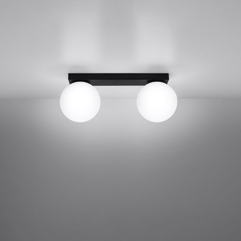 Plafon Sollux Lighting YOLI 2 czarny 1 szt.