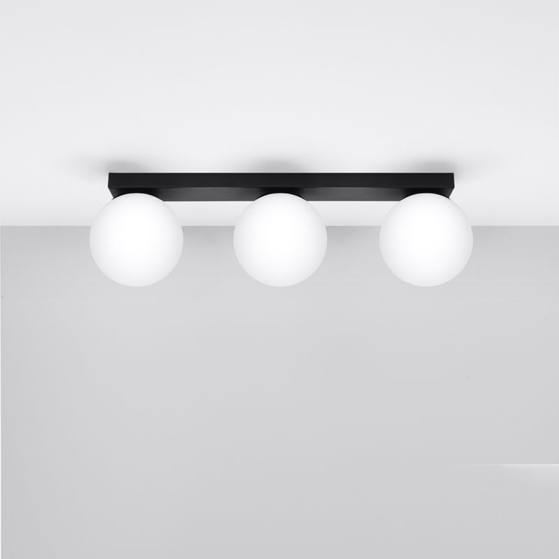 Plafon Sollux Lighting YOLI 3 czarny 1 szt.
