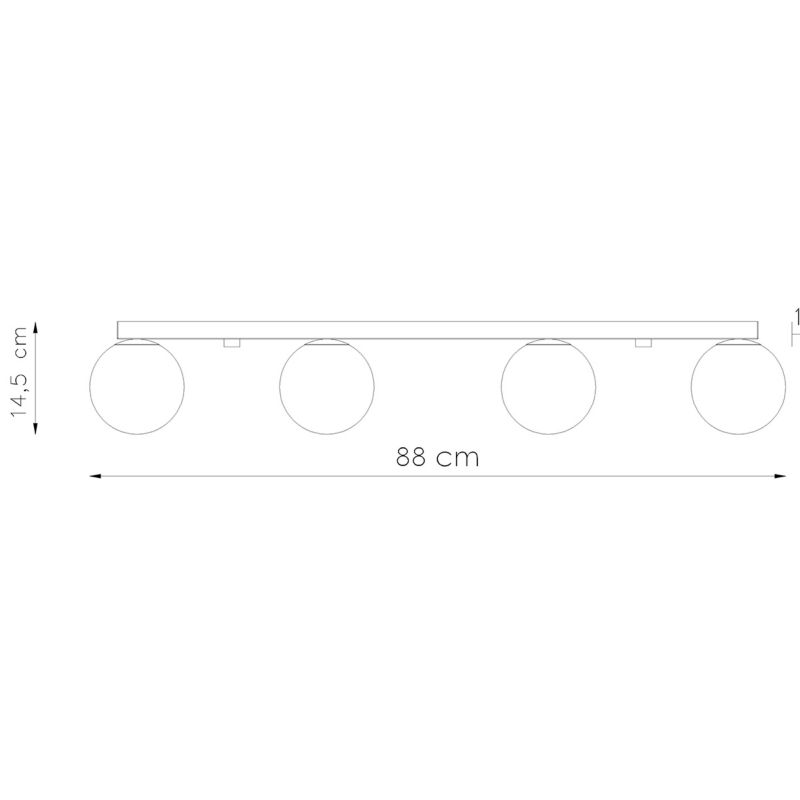 Plafon Sollux Lighting YOLI 4 biały 1 szt.