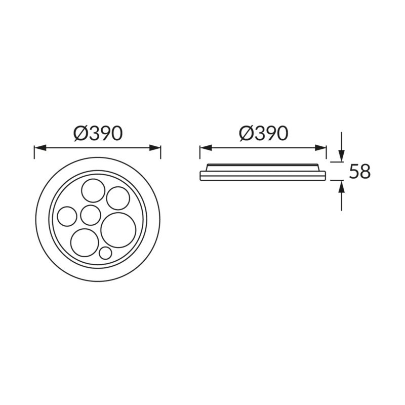 Plafon Struhm Drops 1460 lm CCt biały