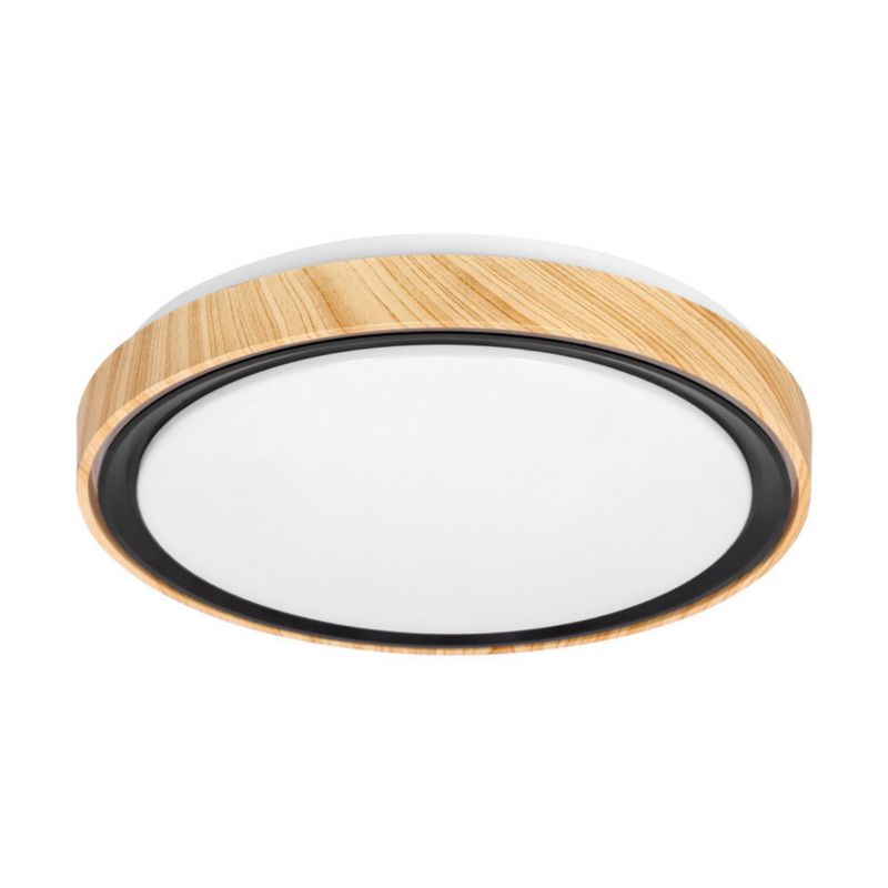 Plafon sufitowy Candellux Aflo biały jasne drewno-czarny LED 24W 3000K-6000K 1450lm   wym: 38 x 38 cm metal - 1 szt.