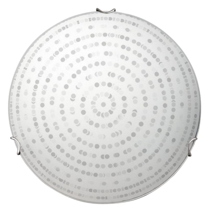Plafon sufitowy Candellux Circle chromowany biały  1 x E27 x  IP20 wym: 9 x 30 x 30 cm - 1 szt.