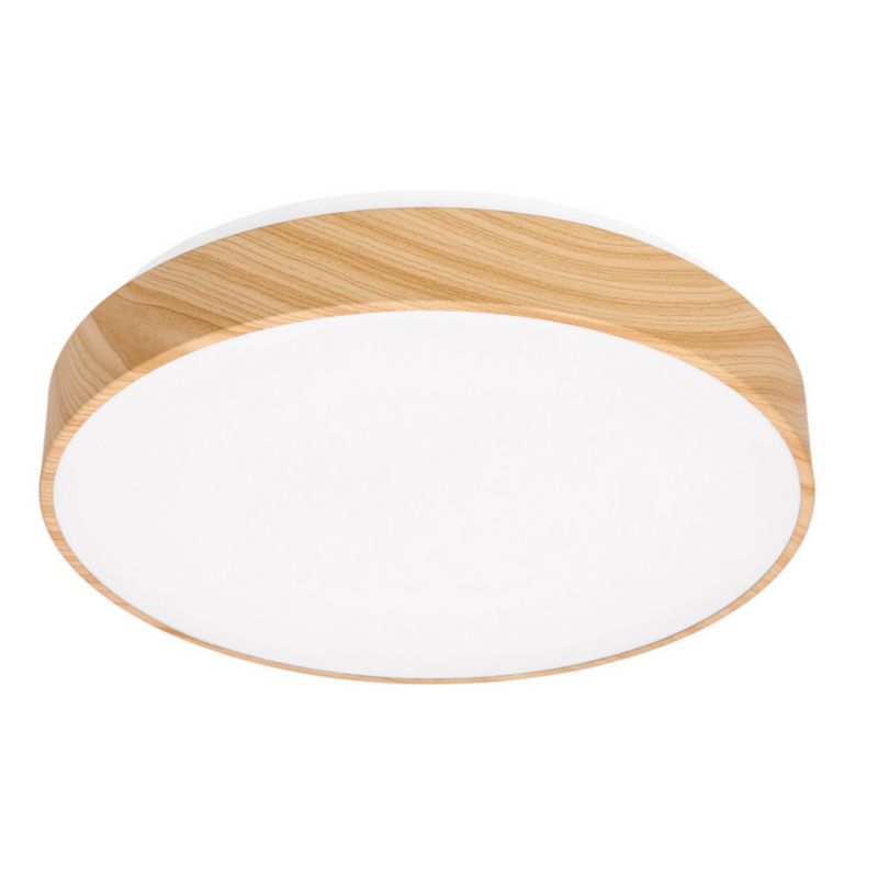 Plafon sufitowy Candellux Figaro biały jasne drewno LED 24W 3000K-6000K 1350lm   wym: 38 x 38 cm metal - 1 szt.