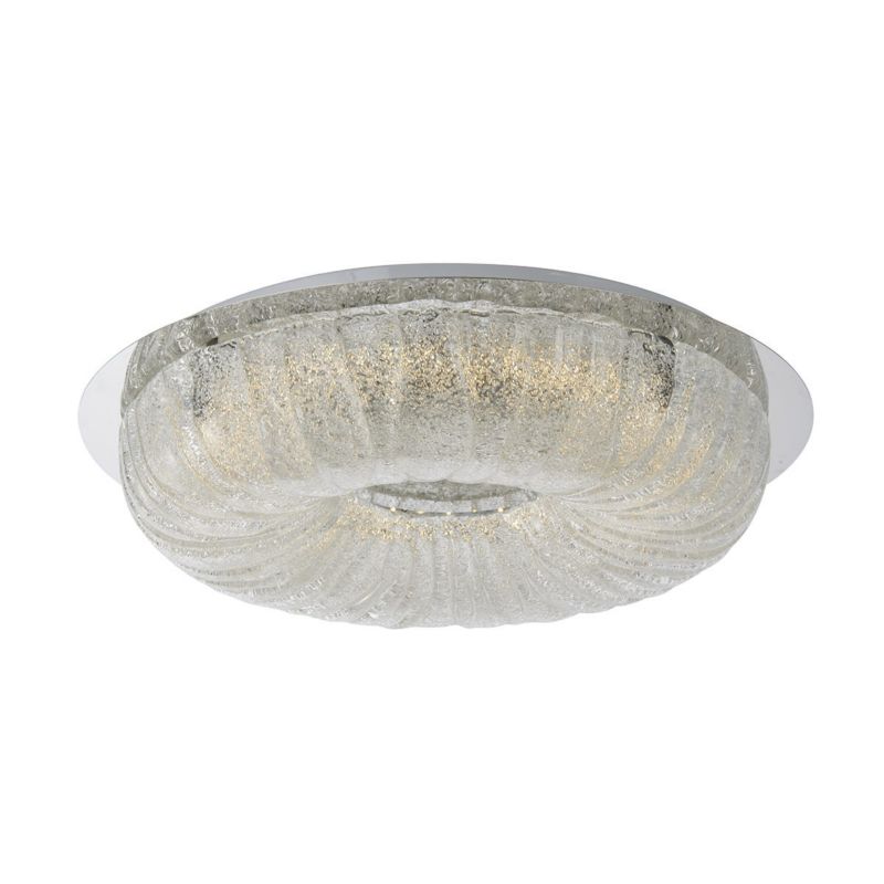 Plafon sufitowy Italux Mercer chromowany przezroczysty LED 36W 3000K 2780lm  IP20 wym: 13 x 52 x 52 cm szkło - 1 szt.