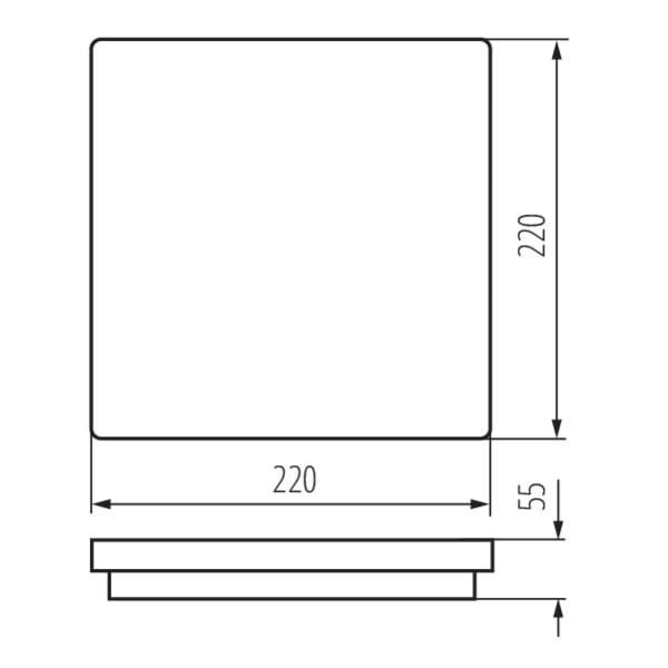 Plafon sufitowy Kanlux Beno biały LED 18W 4000K 1550lm  IP54 wym: 6 x 22 x 22 cm tworzywo sztuczne - 1 szt.
