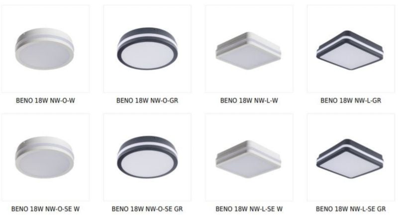Plafon sufitowy Kanlux Beno biały LED 18W 4000K 1550lm  IP54 wym: 6 x 22 x 22 cm tworzywo sztuczne - 1 szt.