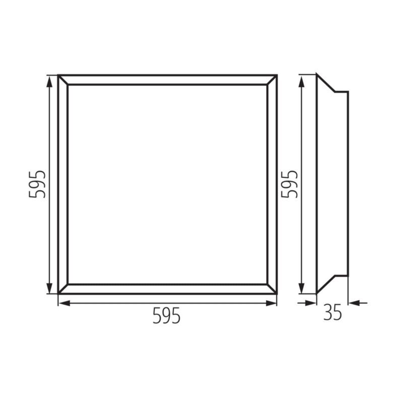Plafon sufitowy Kanlux Blingo biały LED 28W 4000K 4000lm  IP20 wym: 3,5 x 59,5 x 59,5 cm tworzywo sztuczne - 1 szt.