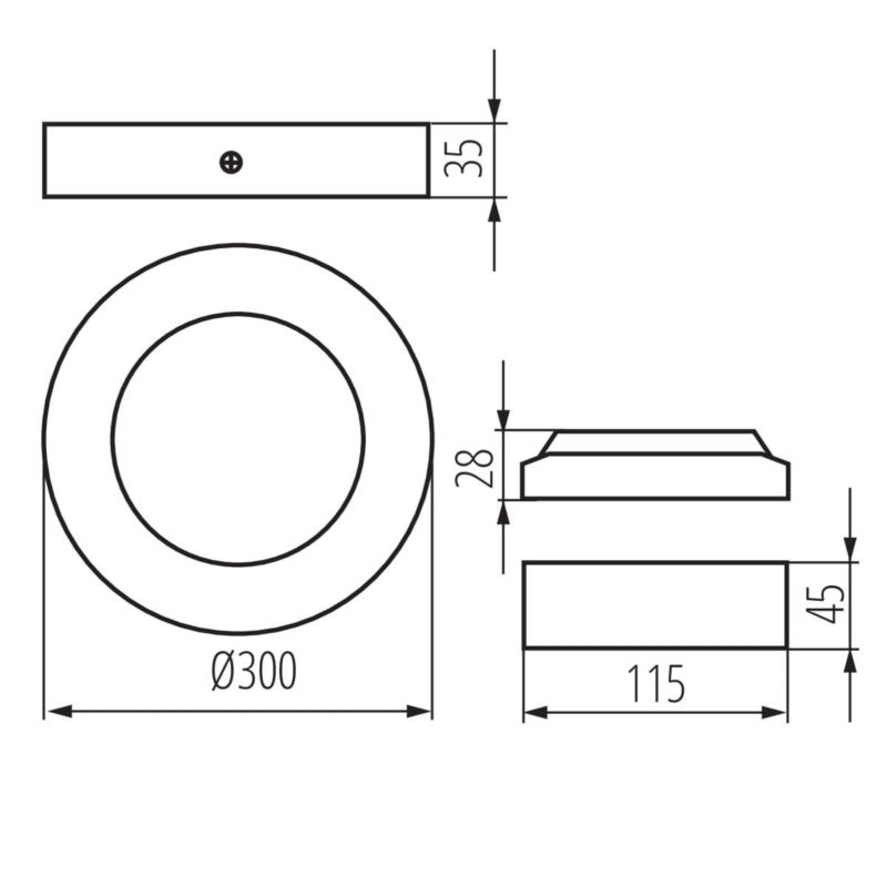 Plafon sufitowy Kanlux Carsa biały LED 24W 4000K 1680lm  IP20 wym: 3,5 x 30 x 30 cm tworzywo sztuczne - 1 szt.