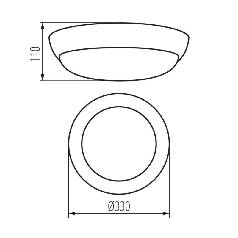 Plafon sufitowy Kanlux Erton biały łazienkowy 2 x E27 x 15W IP44 wym: 11 x 33 x 33 cm - 1 szt.