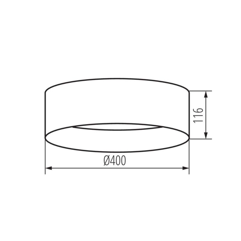 Plafon sufitowy Kanlux Rifa czarno-biały LED 17.5W 3000K 1450lm okrągły IP20 wym: 11,6 x 40 x 40 cm tworzywo sztuczne - 1 szt.