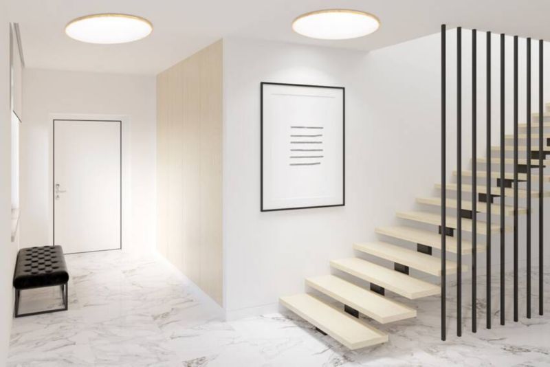 Plafon sufitowy lampa Candellux Tens biały jasne drewno LED 48W 3000K-6000K 3400lm   wym: 59 x 59 cm metal - 1 szt.