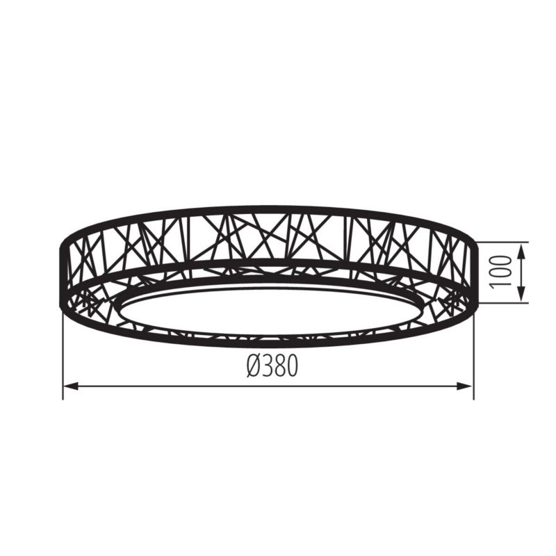Plafon sufitowy lampa Kanlux Amazi czarno-biały LED 17.5W 4000K 925lm  IP20 wym: 10 x 38 x 38 cm metal - 1 szt.
