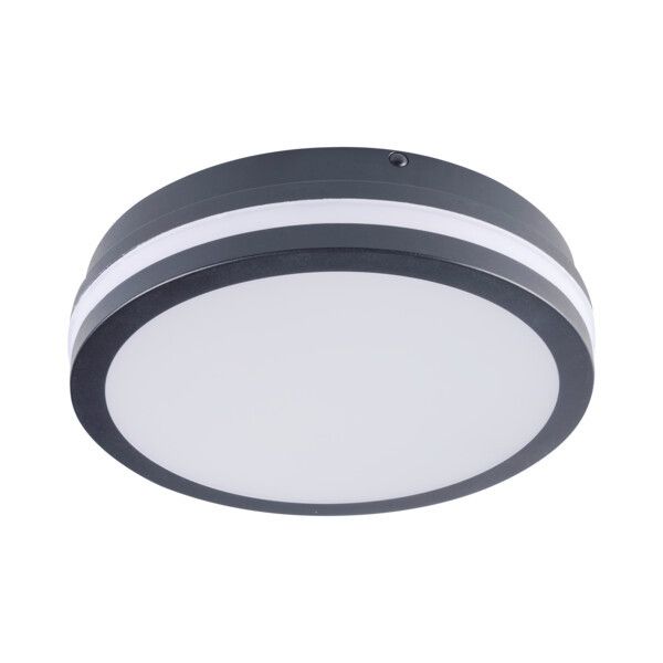 Plafon sufitowy lampa Kanlux Beno grafitowo-biały LED 18W 3000K-4000K 1740lm łazienkowy IP65 wym: 5,7 x 22 x 22 cm - 1 szt.