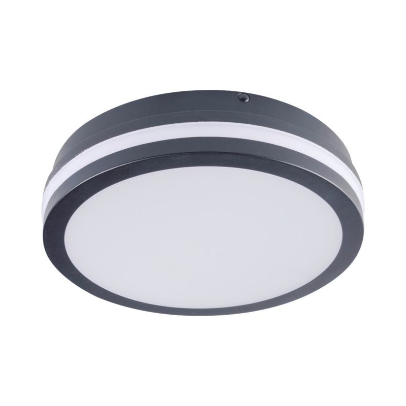 Plafon sufitowy lampa Kanlux Beno grafitowo-biały LED 18W 3000K-4000K 1740lm łazienkowy IP65 wym: 5,7 x 22 x 22 cm - 1 szt.