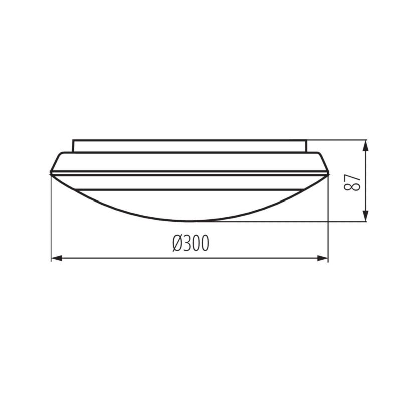 Plafon sufitowy lampa Kanlux Daba biały LED 25W 4000K 2800lm  IP65 wym: 8,7 x 30 x 30 cm tworzywo sztuczne - 1 szt.