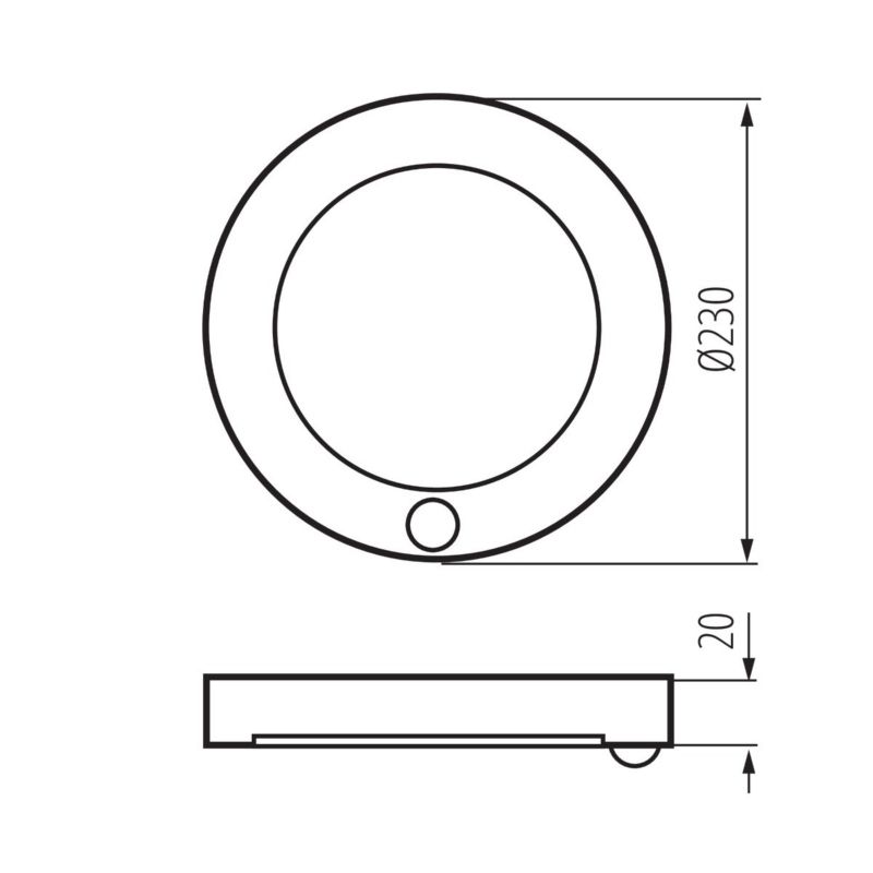 Plafon sufitowy lampa Kanlux Erga czarno-biały LED 17W 3000K-6500K 1600lm  IP20 wym: 2 x 23 x 23 cm tworzywo sztuczne - 1 szt.