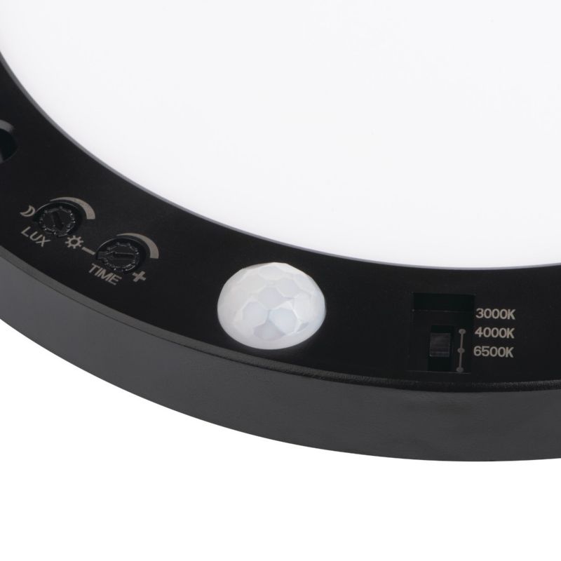 Plafon sufitowy lampa Kanlux Erga czarno-biały LED 17W 3000K-6500K 1600lm  IP20 wym: 2 x 23 x 23 cm tworzywo sztuczne - 1 szt.