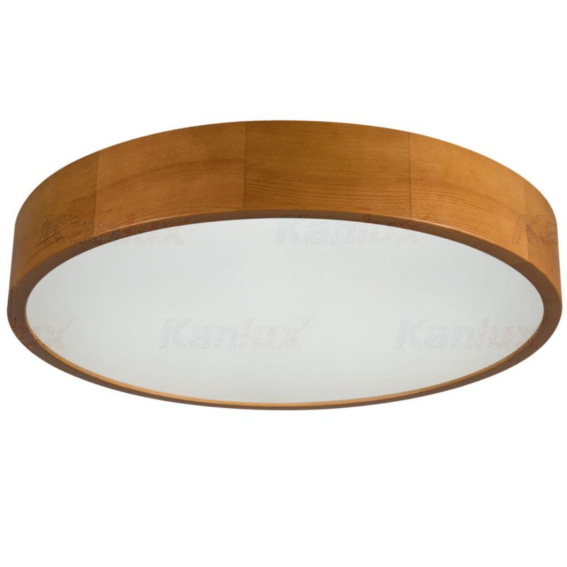 Plafon sufitowy lampa Kanlux Jasmin biały jasne drewno  1 x E27 x 20W IP20 wym: 7,7 x 47,5 x 47,5 cm - 1 szt.