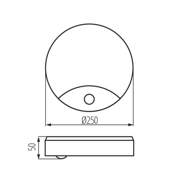 Plafon sufitowy lampa Kanlux Sanso biały LED 15W 4000K 1250lm  IP44 wym: 5 x 25 x 25 cm tworzywo sztuczne - 1 szt.