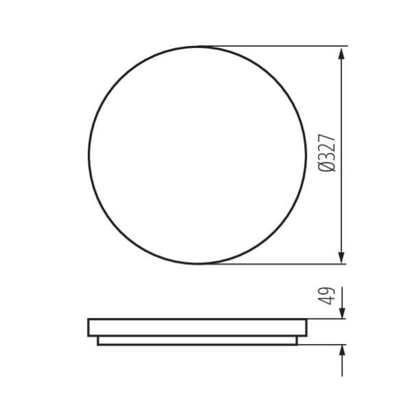 Plafon sufitowy lampa Kanlux Varso biały LED 24W 4000K 2280lm  IP54 wym: 5 x 33 x 33 cm tworzywo sztuczne - 1 szt.