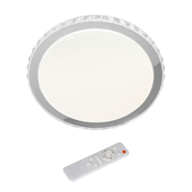 Plafon sufitowy lampa Milagro Layla biało-przezroczysty LED 26W 3000K-6000K 1560lm  IP20 wym: 6 x 40 x 40 cm metal - 1 szt.
