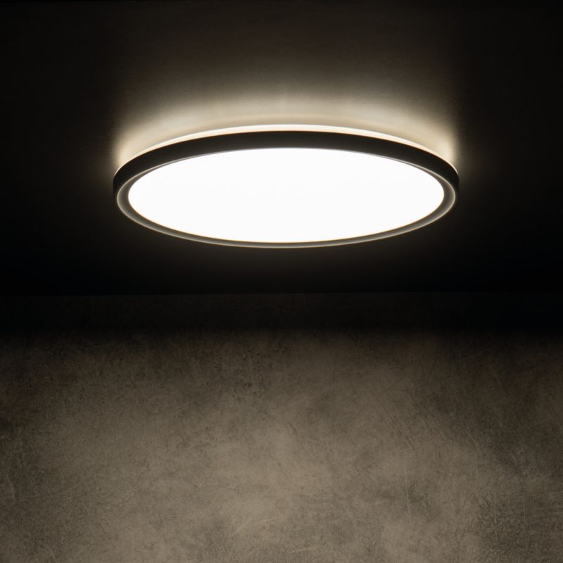 Plafon sufitowy lampa Miledo Azpo czarny LED 22W 4000K 2000  IP54 wym: 2,9 x 42 x 42 cm tworzywo sztuczne - 1 szt.