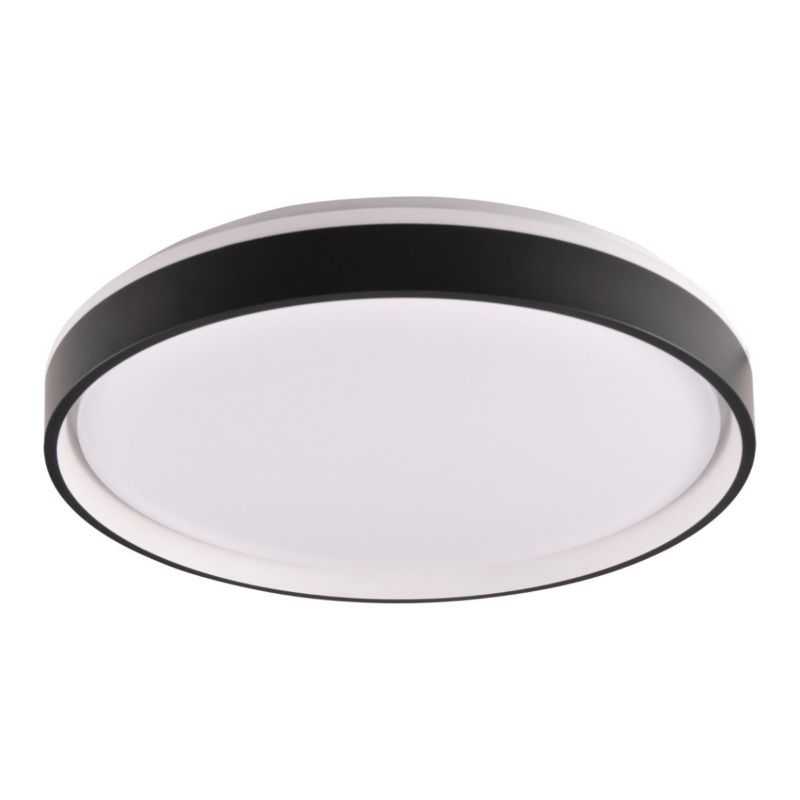Plafon sufitowy lampa Polux Jadwiga czarno-biały LED 72W 3000K-6000K 8000lm  IP44 wym: 7,5 x 48 x 48 cm tworzywo sztuczne - 1 szt.