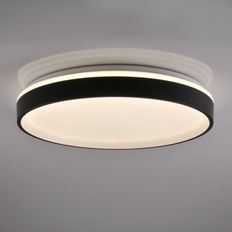Plafon sufitowy lampa Polux Jadwiga czarno-biały LED 72W 3000K-6000K 8000lm  IP44 wym: 7,5 x 48 x 48 cm tworzywo sztuczne - 1 szt.