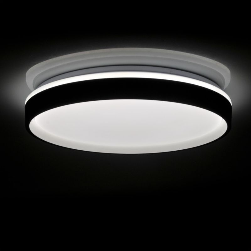 Plafon sufitowy lampa Polux Jadwiga czarno-biały LED 72W 3000K-6000K 8000lm  IP44 wym: 7,5 x 48 x 48 cm tworzywo sztuczne - 1 szt.