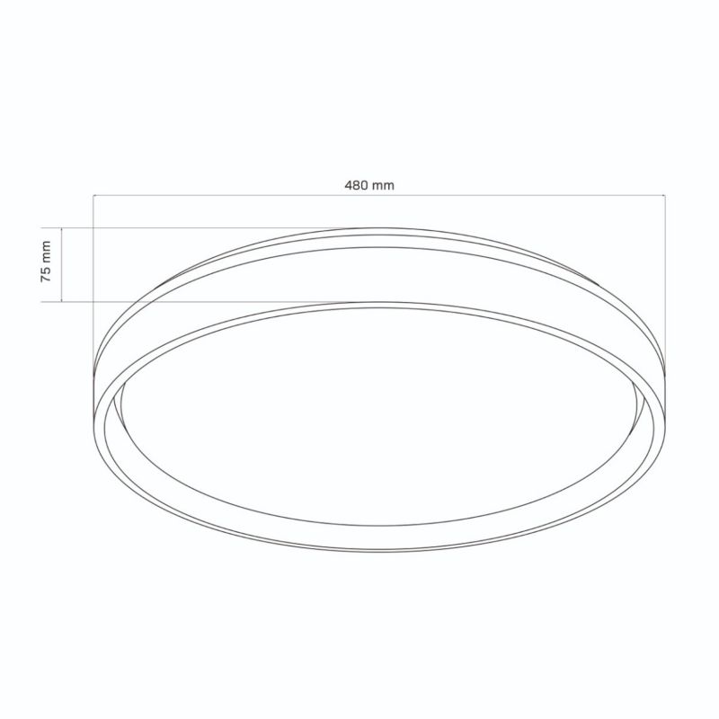 Plafon sufitowy lampa Polux Jadwiga czarno-biały LED 72W 3000K-6000K 8000lm  IP44 wym: 7,5 x 48 x 48 cm tworzywo sztuczne - 1 szt.