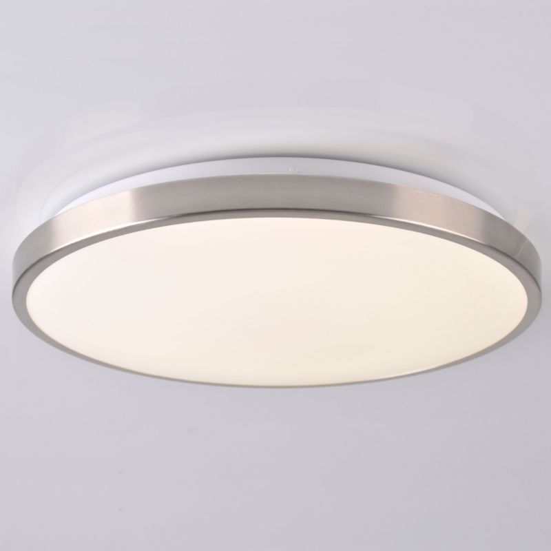 Plafon sufitowy lampa Polux Kern  biały nikiel LED 15W 4000K 1600lm  IP20 wym: 7 x 29 x 29 cm tworzywo sztuczne - 1 szt.