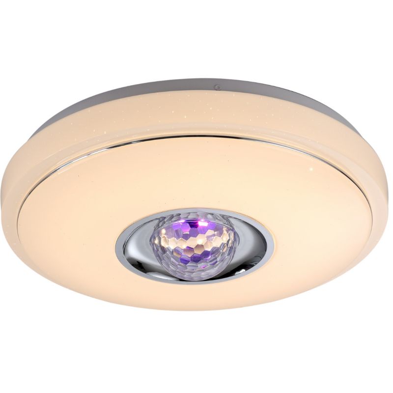 Plafon sufitowy lampa Polux Magic  biały LED 18W RGB + 3000K 1700lm  IP20 wym: 8,5 x 37,5 x 37,5 cm tworzywo sztuczne - 1 szt.