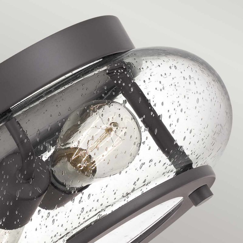 Plafon sufitowy lampa Quoizel Trilogy stary brązowo-przezroczysty  2 x E27 x 60W IP20 wym: 14,7 x 30,5 x 30,5 cm - 1 szt.