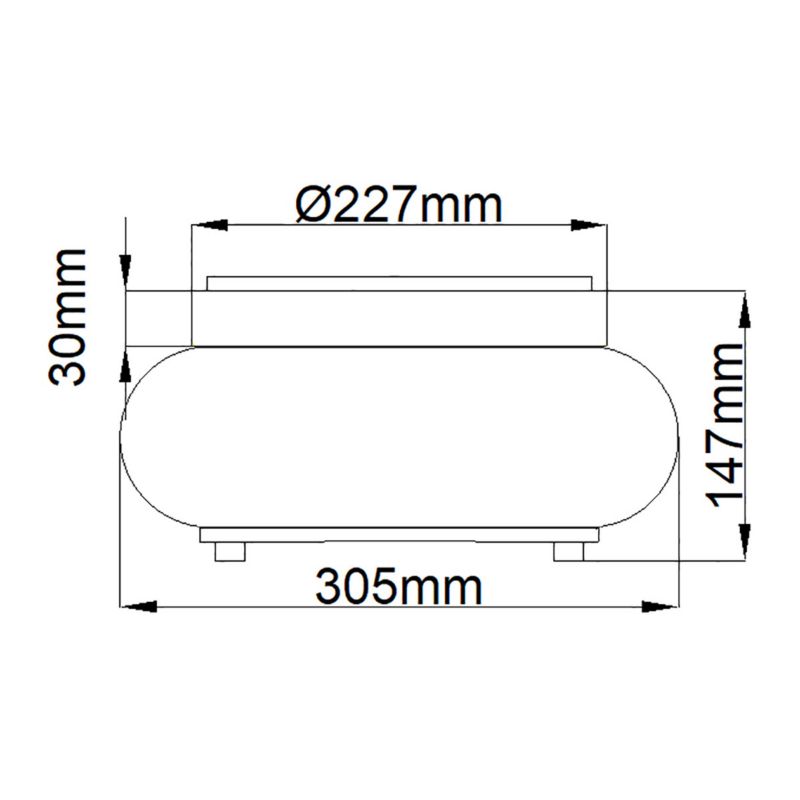 Plafon sufitowy lampa Quoizel Trilogy stary brązowo-przezroczysty  2 x E27 x 60W IP20 wym: 14,7 x 30,5 x 30,5 cm - 1 szt.