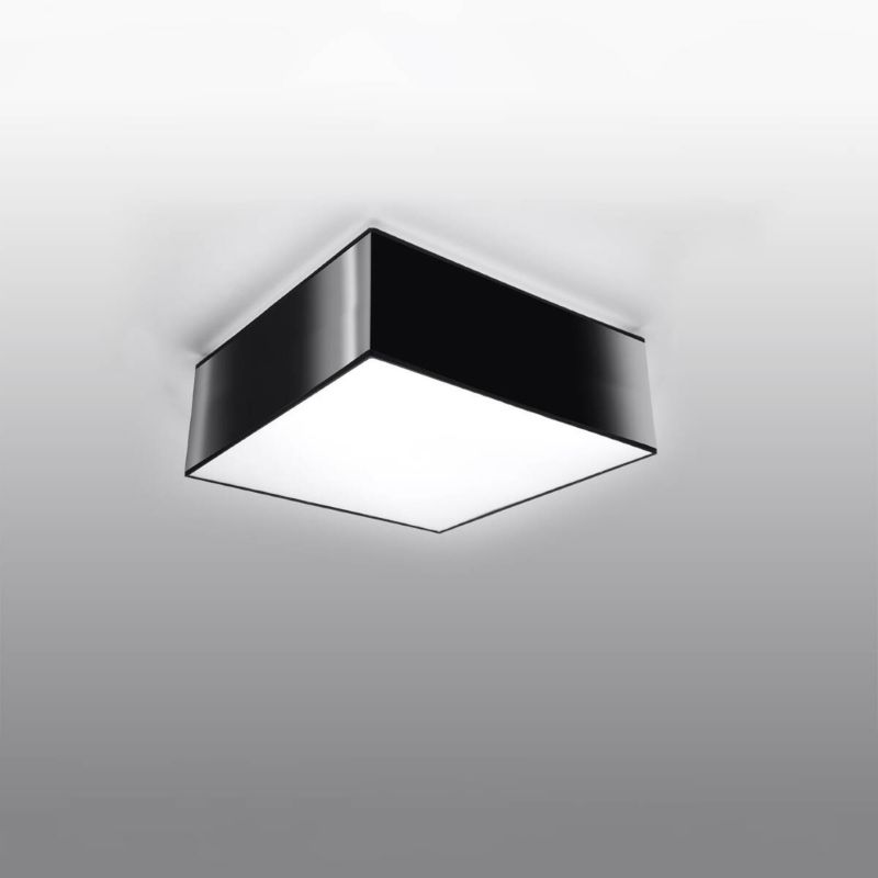 Plafon sufitowy lampa Sollux Lighting Horus czarny  1 x E27 x 15W IP20 wym: 11 x 25 x 25 cm - 1 szt.