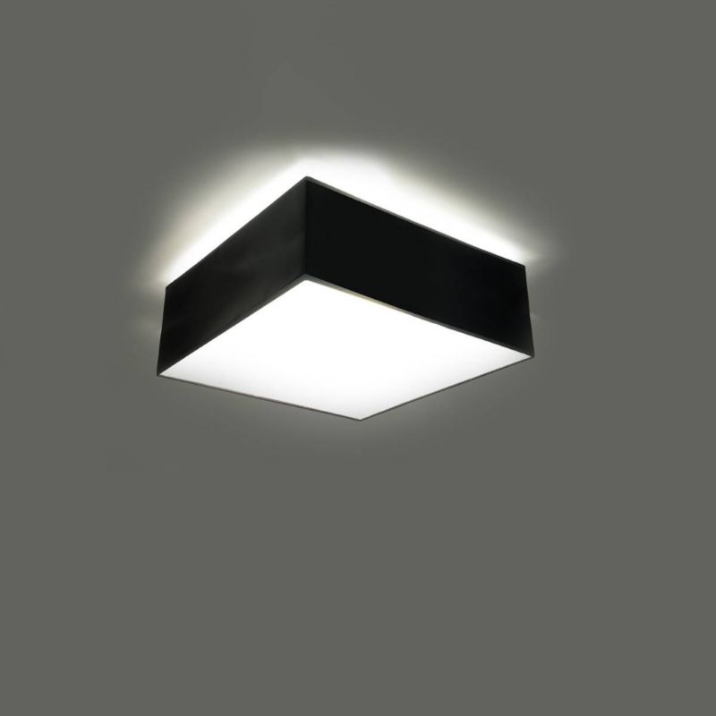 Plafon sufitowy lampa Sollux Lighting Horus czarny  1 x E27 x 15W IP20 wym: 11 x 25 x 25 cm - 1 szt.