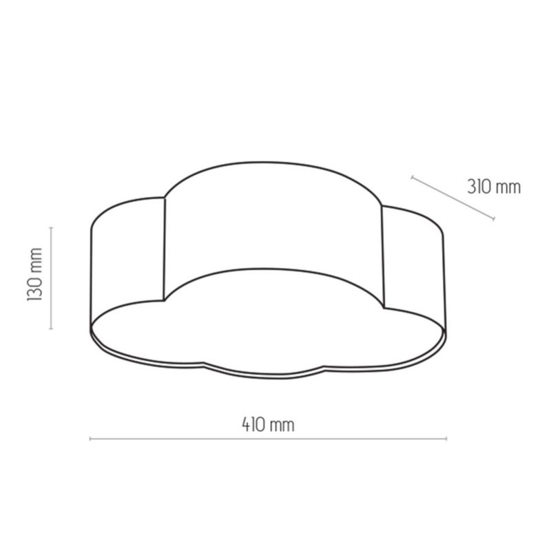 Plafon sufitowy lampa TK-Lighting Cloud biały  4 x E27 x 15W IP20 wym: 13 x 45 x 62 cm - 1 szt.