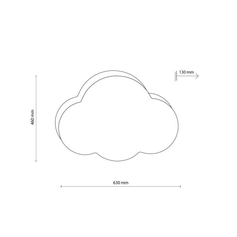 Plafon sufitowy lampa TK-Lighting Cloud biały  4 x E27 x 15W IP20 wym: 13 x 45 x 62 cm - 1 szt.
