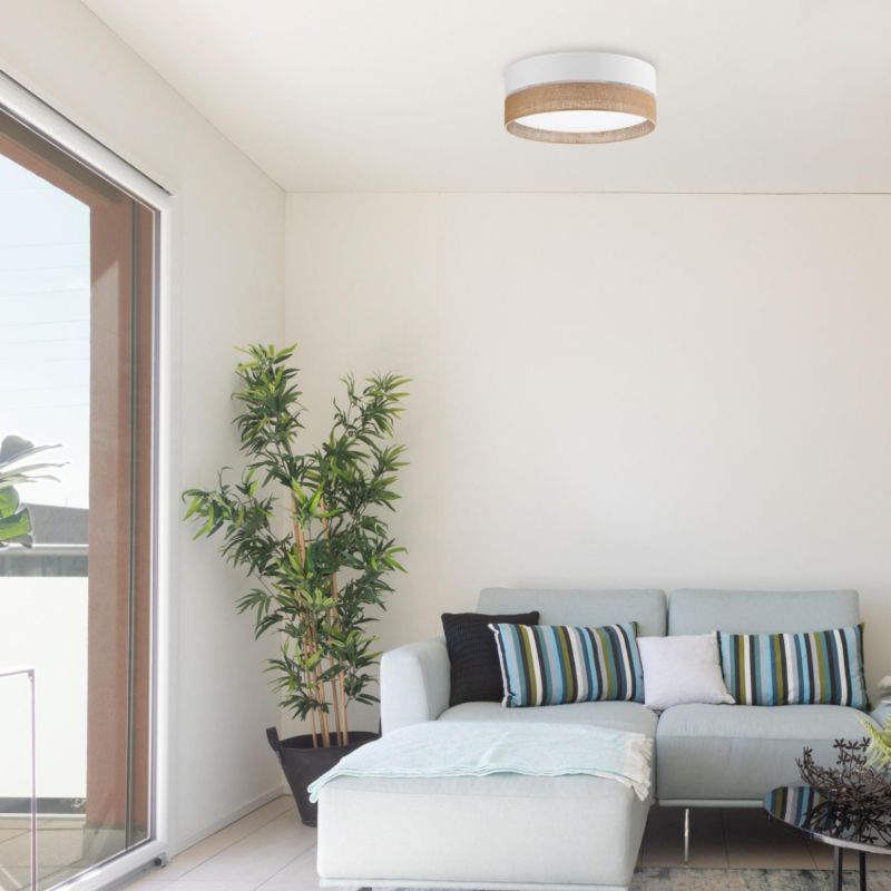 Plafon sufitowy lampa TK-Lighting Linobianco biały  3 x E27 x 15W IP20 wym: 16 x 45 x 45 cm - 1 szt.