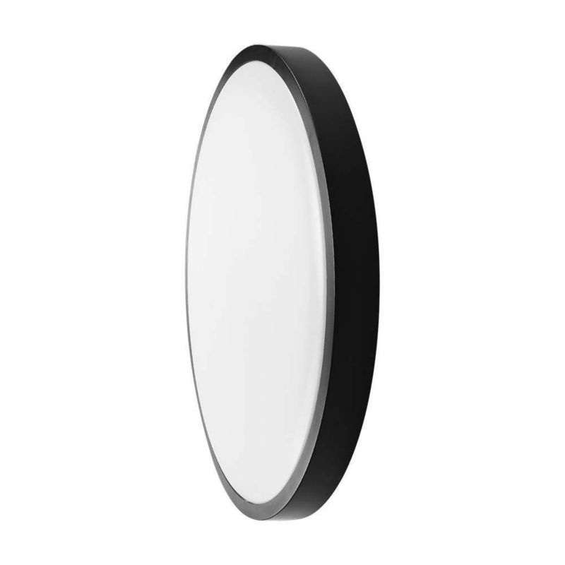 Plafon sufitowy lampa V-TAC  czarno-biały LED 36W 6500K 3820lm okrągły IP44 wym: 6,1 x 35 x 35 cm tworzywo sztuczne - 1 szt.
