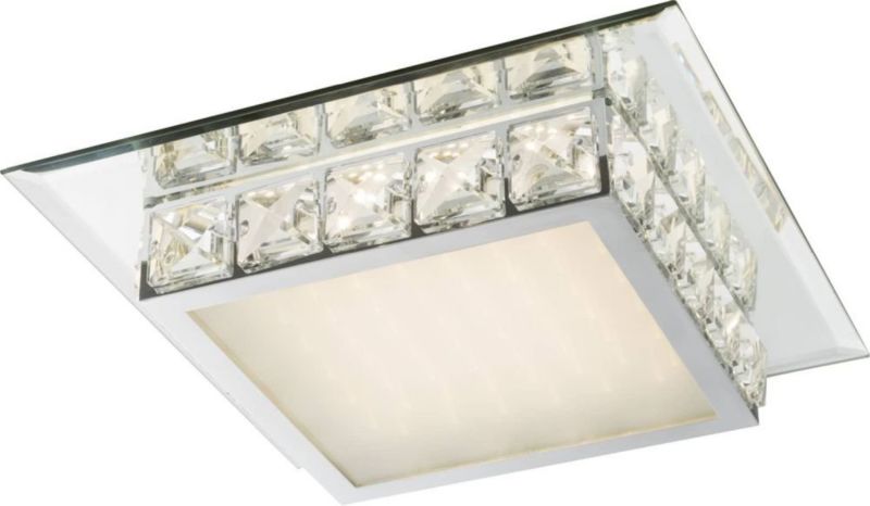 Plafon sufitowy LED MARGO 12W 4000K 720lm chrom szkło opal kryształki K5 Globo 49355 1 szt.