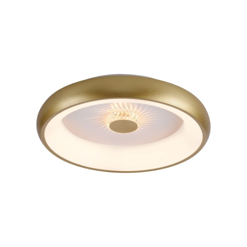 Plafon sufitowy Leuchten Direkt Vertigo mosiądz matowy-biały LED 29W 2700K-5000K 1400lm  IP20 wym: 10 x 46,5 x 46,5 cm - 1 szt.