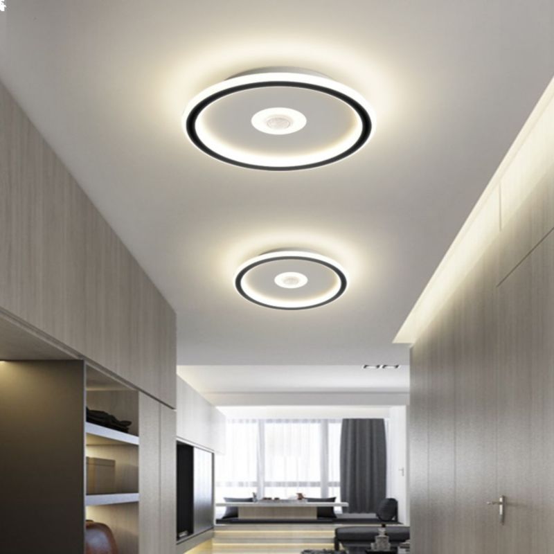 Plafon sufitowy nowoczesny Abigali Slim Motion czarno-biały LED 24W 4000K 1800lm  IP20 wym: 4,5 x 30 x 30 cm metal - 1 szt.