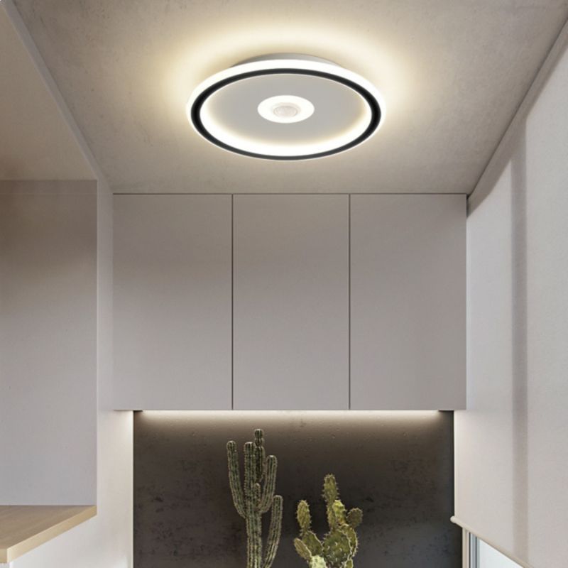 Plafon sufitowy nowoczesny Abigali Slim Motion czarno-biały LED 24W 4000K 1800lm  IP20 wym: 4,5 x 30 x 30 cm metal - 1 szt.