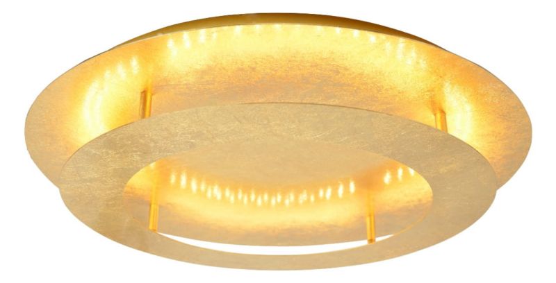 Plafon sufitowy nowoczesny Candellux Merle złoty LED 18W 3000K 1200lm  IP20 wym: 8 x 40 x 40 cm metal - 1 szt.