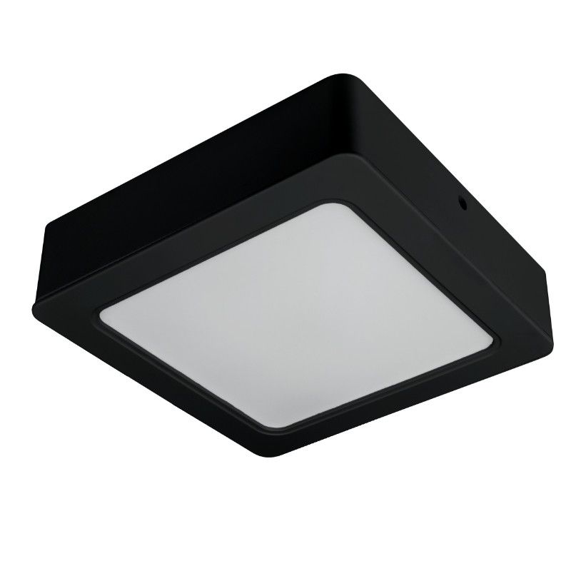 Plafon sufitowy nowoczesny DPM  czarno-biały LED 18W 3000K-6000K 1900lm łazienkowy IP54 wym: 4,6 x 16,7 x 16,7 cm - 1 szt.