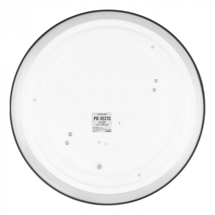 Plafon sufitowy nowoczesny Ecolight  czarno-biały  2 x E27 x 40W IP20 wym: 8 x 30 x 30 cm - 1 szt.