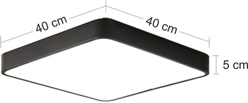 Plafon sufitowy nowoczesny IdeaLED Hollywood czarno-biały LED 36W 4000K 3240lm  IP20 wym: 5 x 40 x 40 cm metal - 1 szt.