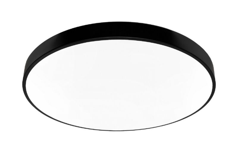 Plafon sufitowy nowoczesny IdeaLED Houston czarno-biały LED 80W 4000K 7200lm  IP20 wym: 5 x 80 x 80 cm metal - 1 szt.